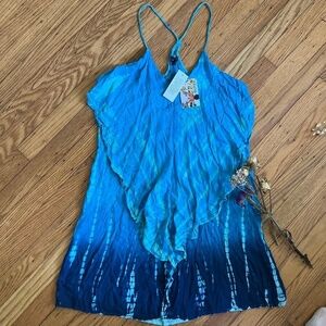 Raviya Blue Tie-Dye Mini Dress